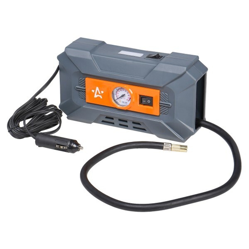 Компрессор пласт.  MASTER L  12В, 22 л/мин. до 7 Атм с фонарем в сумке (AIRLINE)