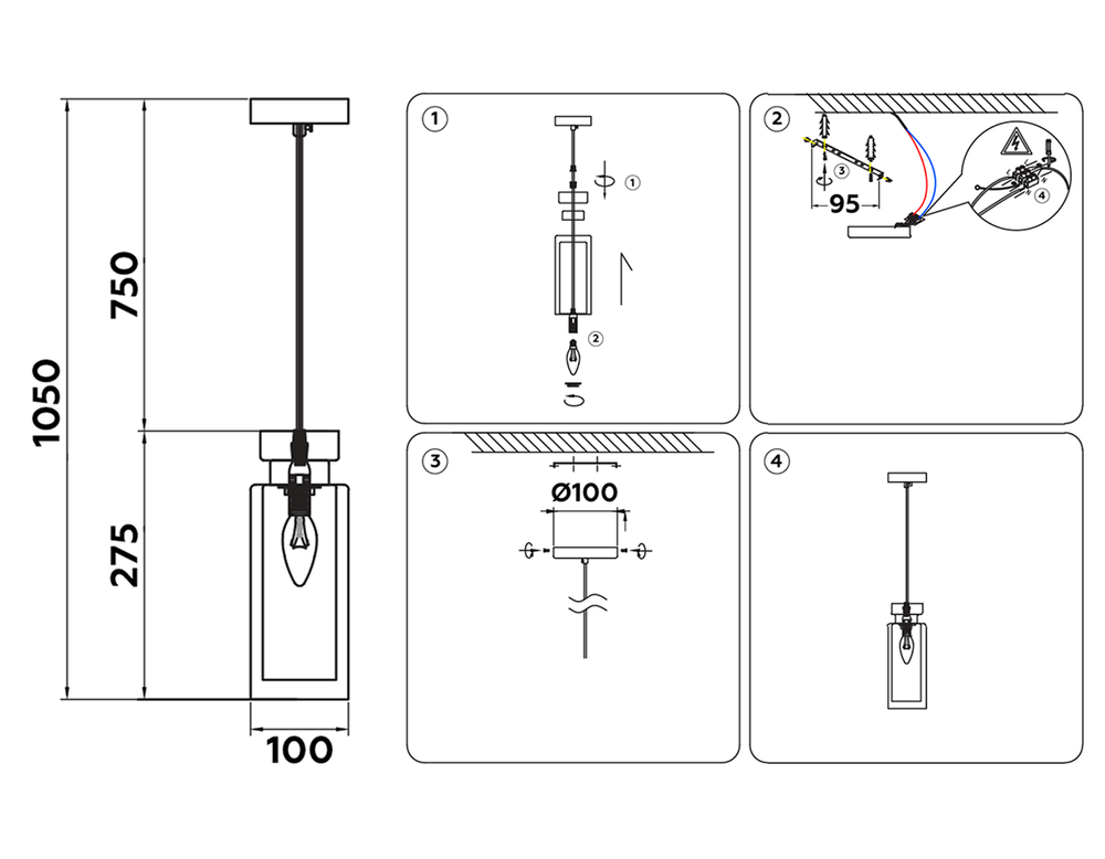 Ambrella Подвесной светильник со сменной лампой Traditional TR3570