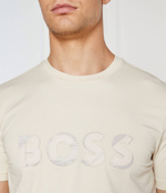 Футболка Jagged BOSS GREEN - экрю(50519365)