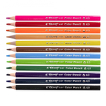 Карандаши цветные утолщенные Yalong 12 цв., "Неоновые животные JUMBO" деревянные, трехгранные, заточенные, грифель 4.0, картон. уп., европодвес