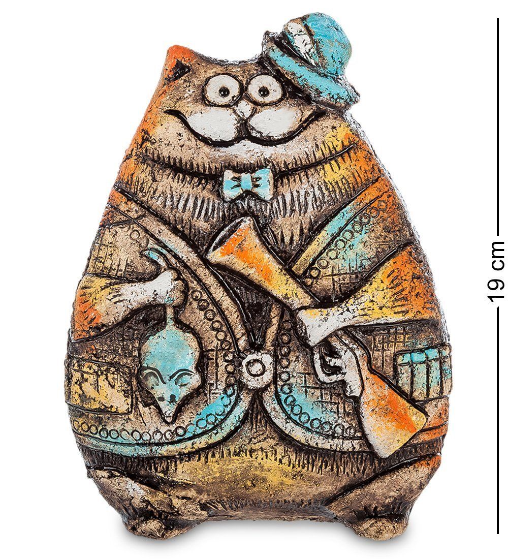 KK- 91 Фигурка «Кот-охотник» шамот