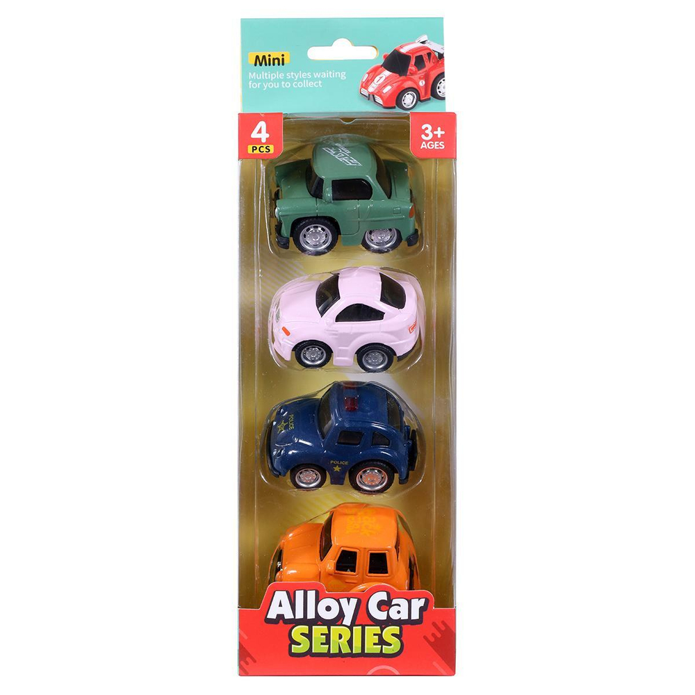 Набор машин 4шт, коробка XT0401