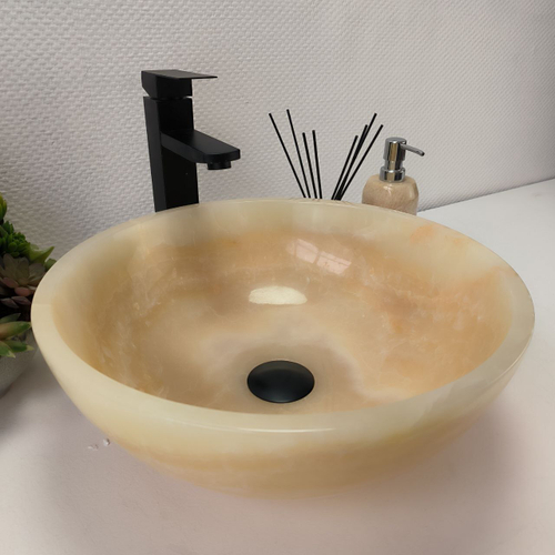 Раковина из оникса Bowl Yellow TinLip BO-62891 40*40*15 140