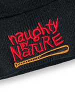 Шапка Naughty by Nature black/red/orange с подворотом