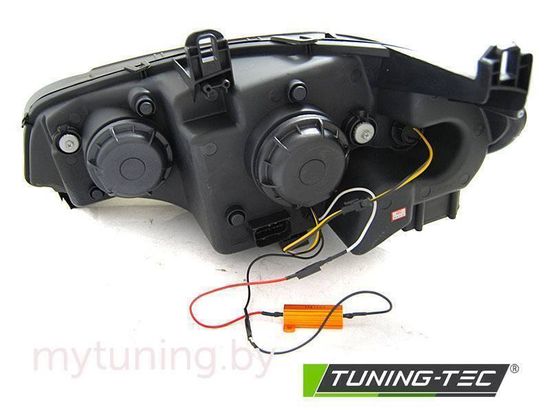 Передние фары Tube Light для BMW X5 E70 (07-13) хромированная