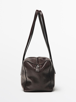 Massimo Dutti Сумка-мессенджер West из кожи наппа, коричневый