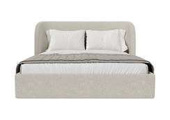 Кровать двуспальная Classic 160 см (молочный, букле)