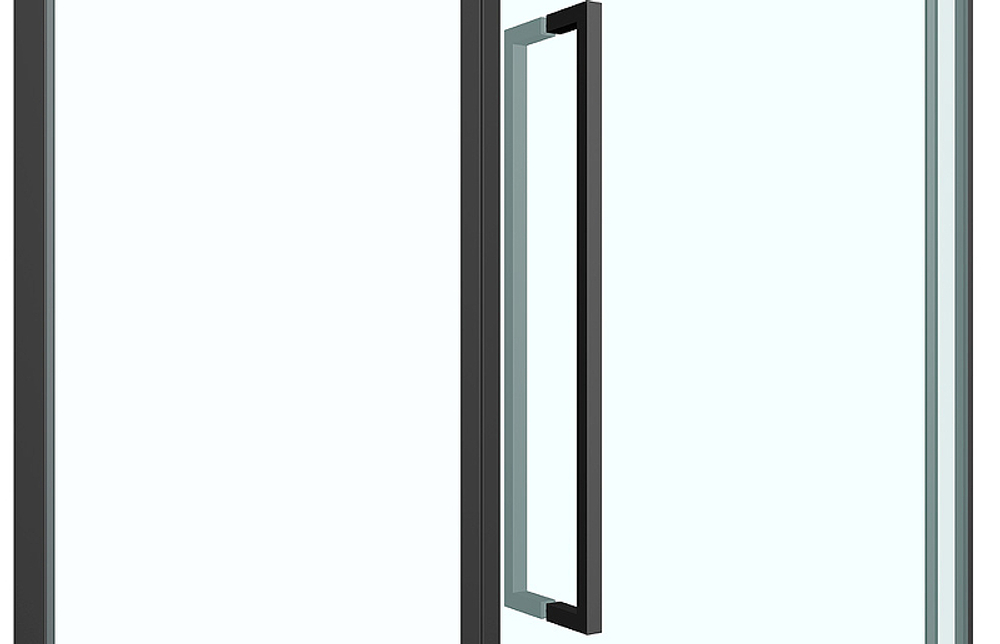 Душевой уголок Abber 100х100 AG05100B профиль Черный стекло прозрачное