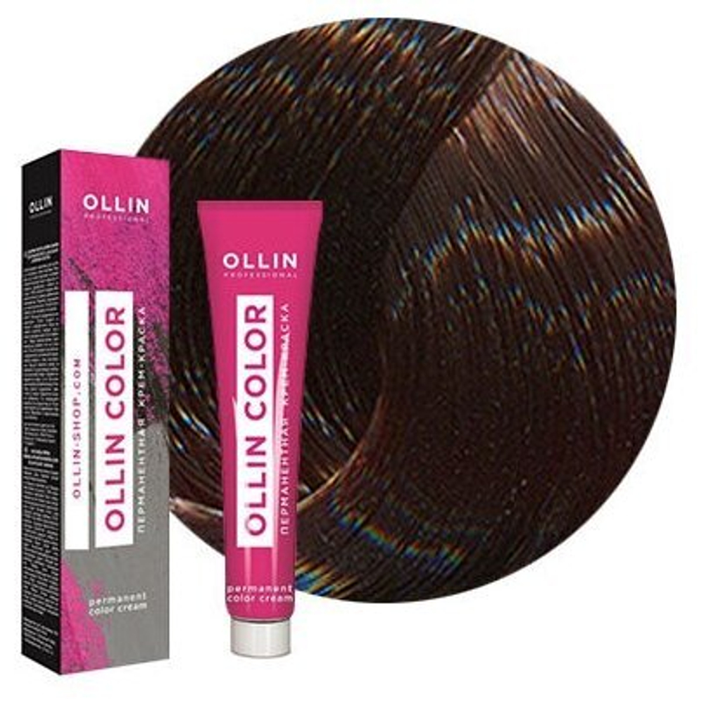 OLLIN COLOR 4/0 шатен 100 мл Перманентная крем-краска для волос