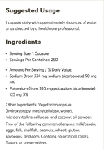 Klaire Labs - Bi Carb Formula 250 capsules