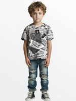 1070 Футболка детская кулирка газета (72-140)