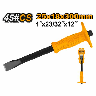 Зубило плоское с протектором 300х18х24 мм SUPER INGCO HCCL082412