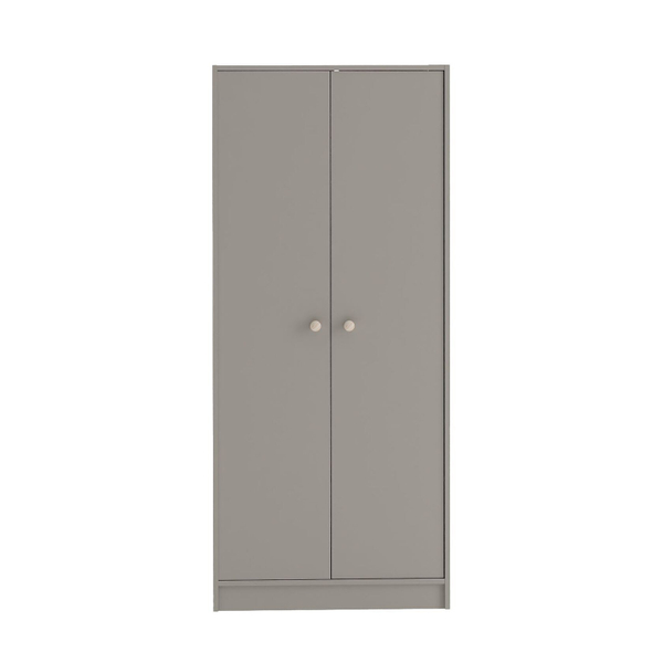 Шкаф для одежды 2 двери Марм, 74х55х170 см, со штангой и полкой, серый