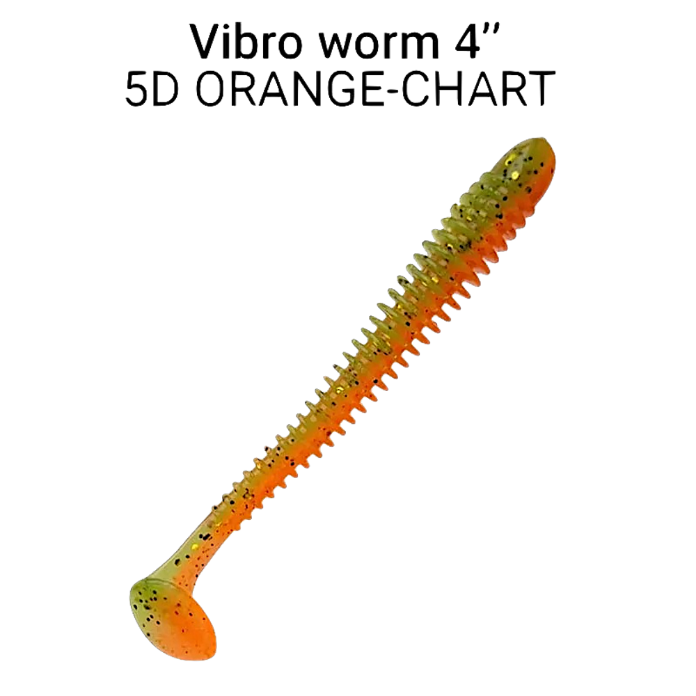 Мягкая приманка Crazy Fish Vibro Worm 4'' 10см 5шт 75-100 -