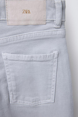 ZARA ДЖИНСЫ FLARE С ЗАКЛЕПКАМИ, СЕРЫЙ