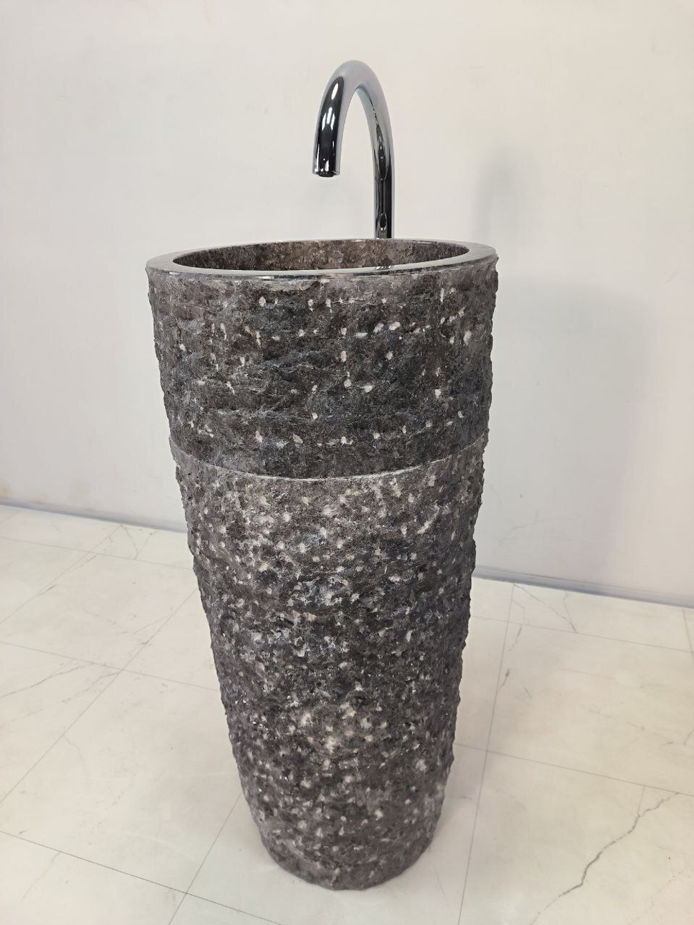 Раковина напольная из мрамора Pedestal Grey Marmo MN-65925 40х40х90 из натурального камня