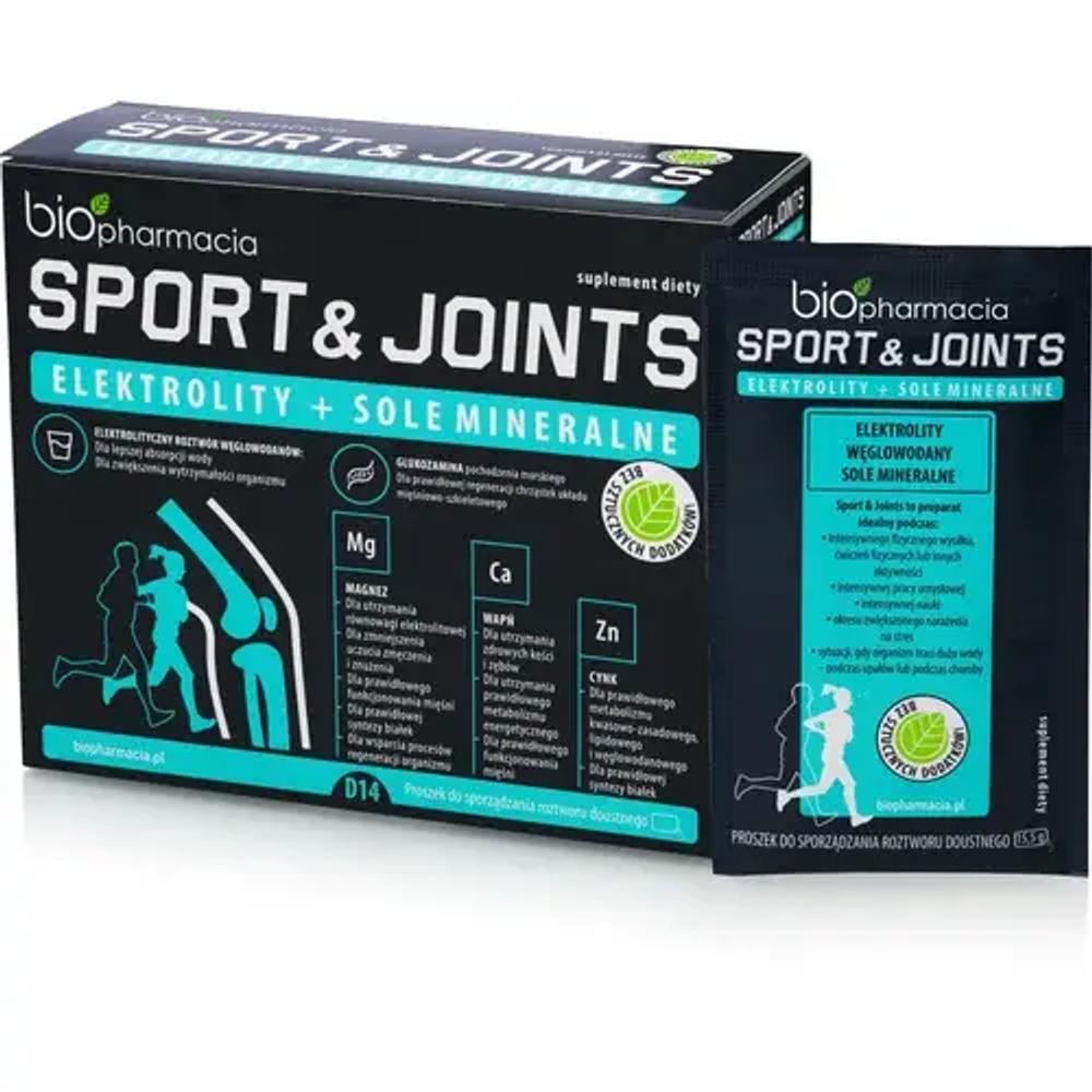 Электролиты и минеральные соли Biofarm Sport & Joints - 14 пакетиков