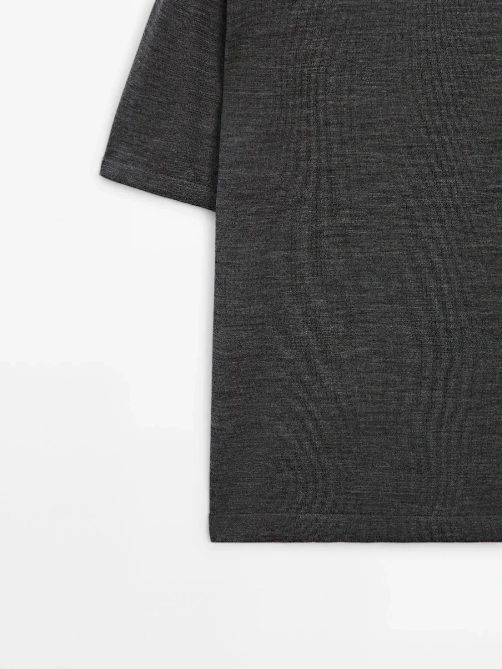 Massimo Dutti Футболка из мягкой ткани, темно-серый