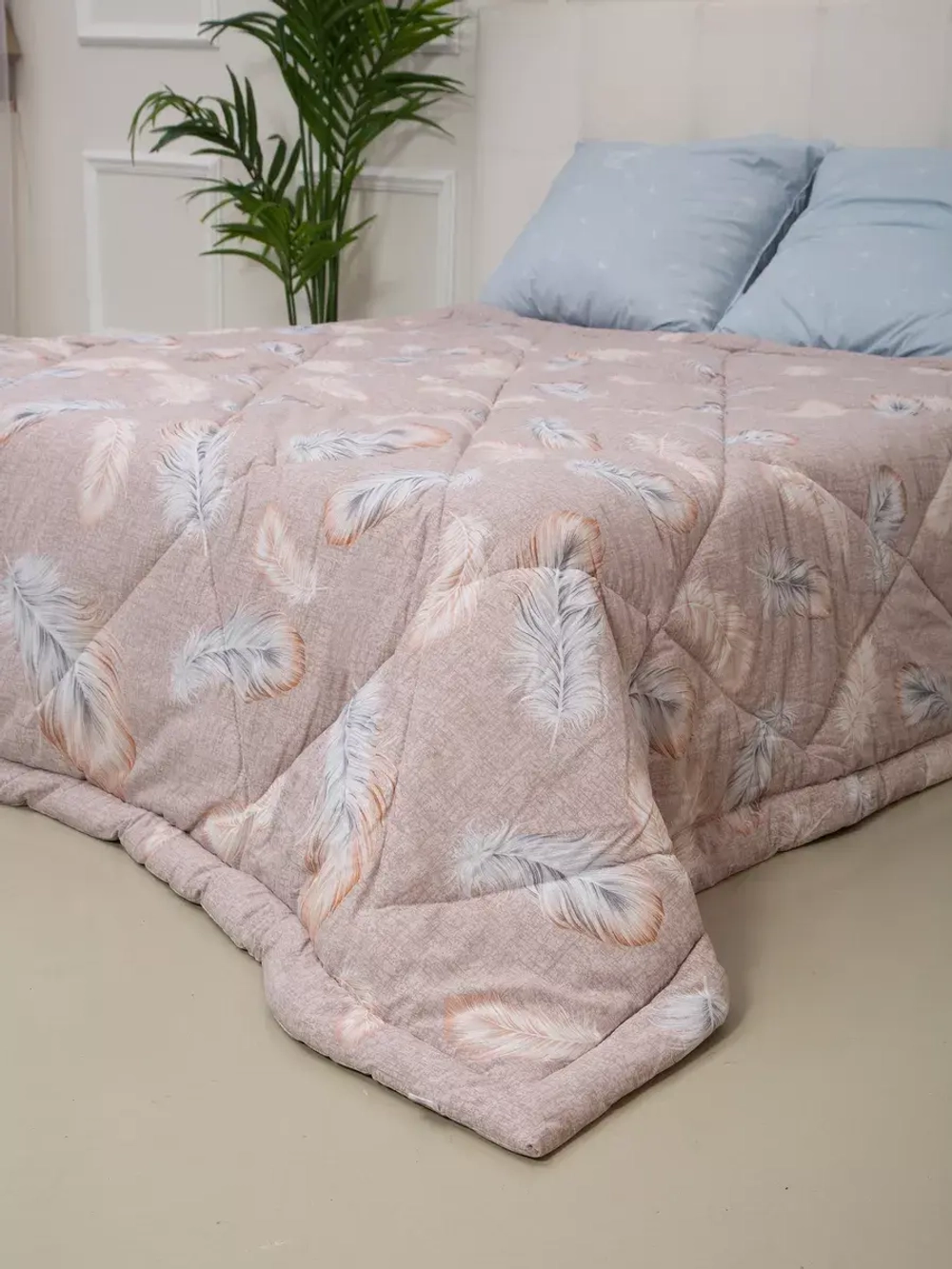 Одеяло евро всесезонное летнее облегченное лен хлопок