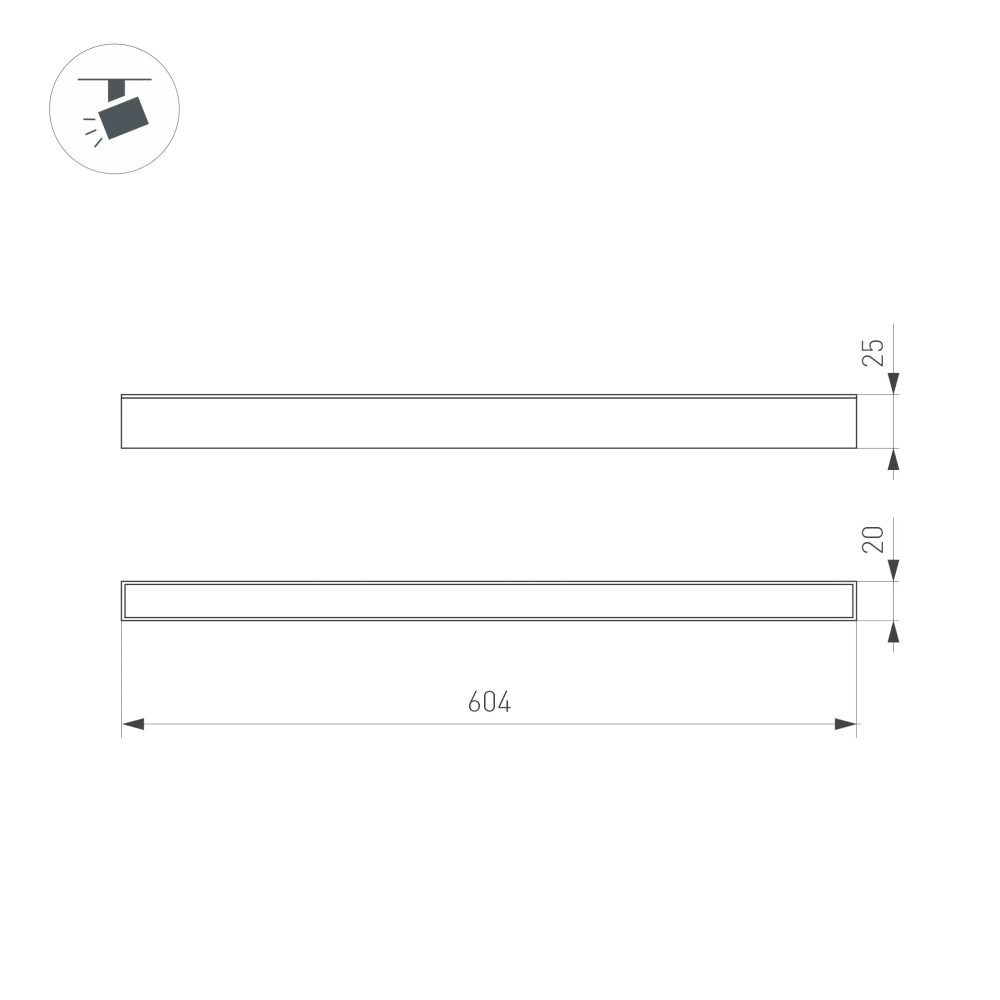 Светильник MAG-FLAT-25-L600-18W Warm3000 (BK, 100 deg, 24V) (Arlight, IP20 Металл, 5 лет) 033675