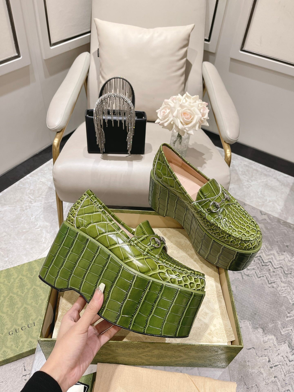 Gucci Horsebit Platform Loafer