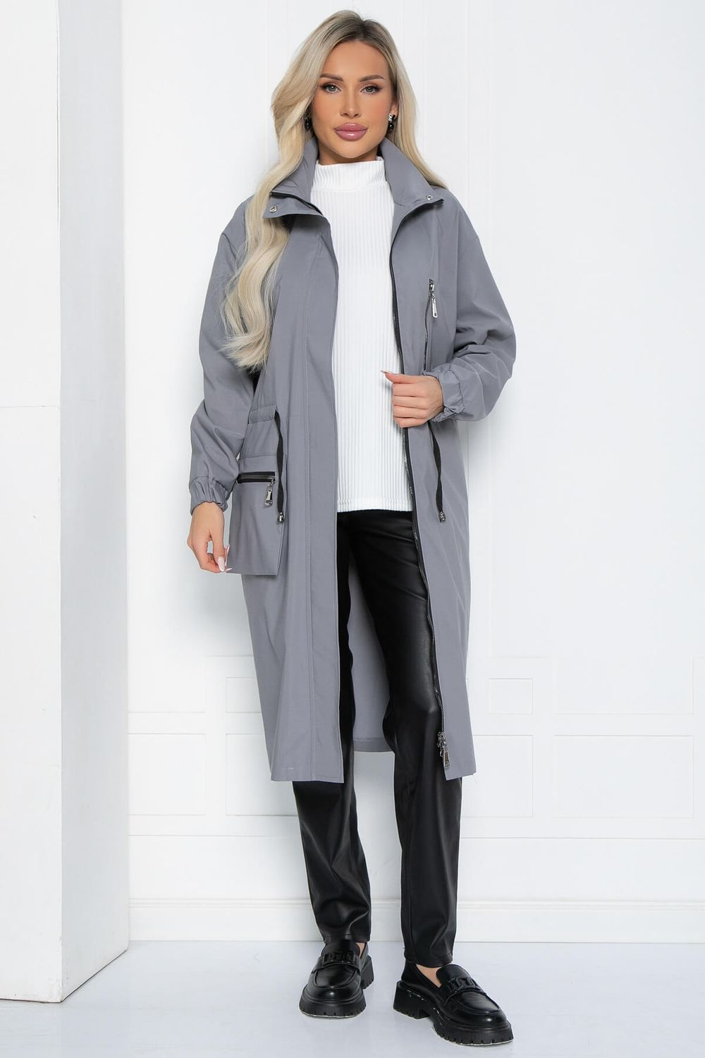 Плащ Весна близко (серый) Б12486-7 LT Collection