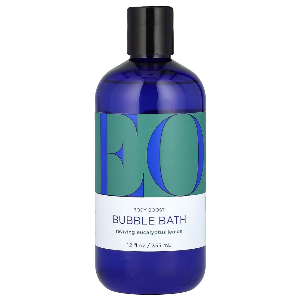 EO Products, Пена для ванны Body Boost, восстанавливающий эвкалипт и лимон, 355 мл (12 жидк. унц.)
