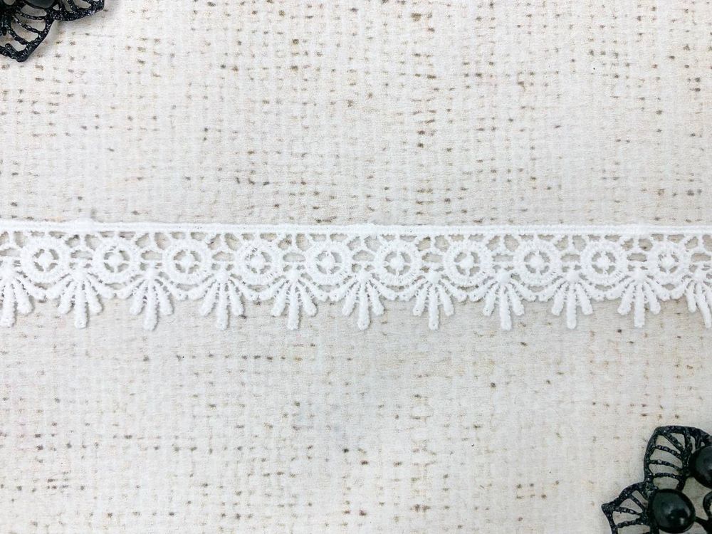 Кружево плетеное, ш. 2 см, белый