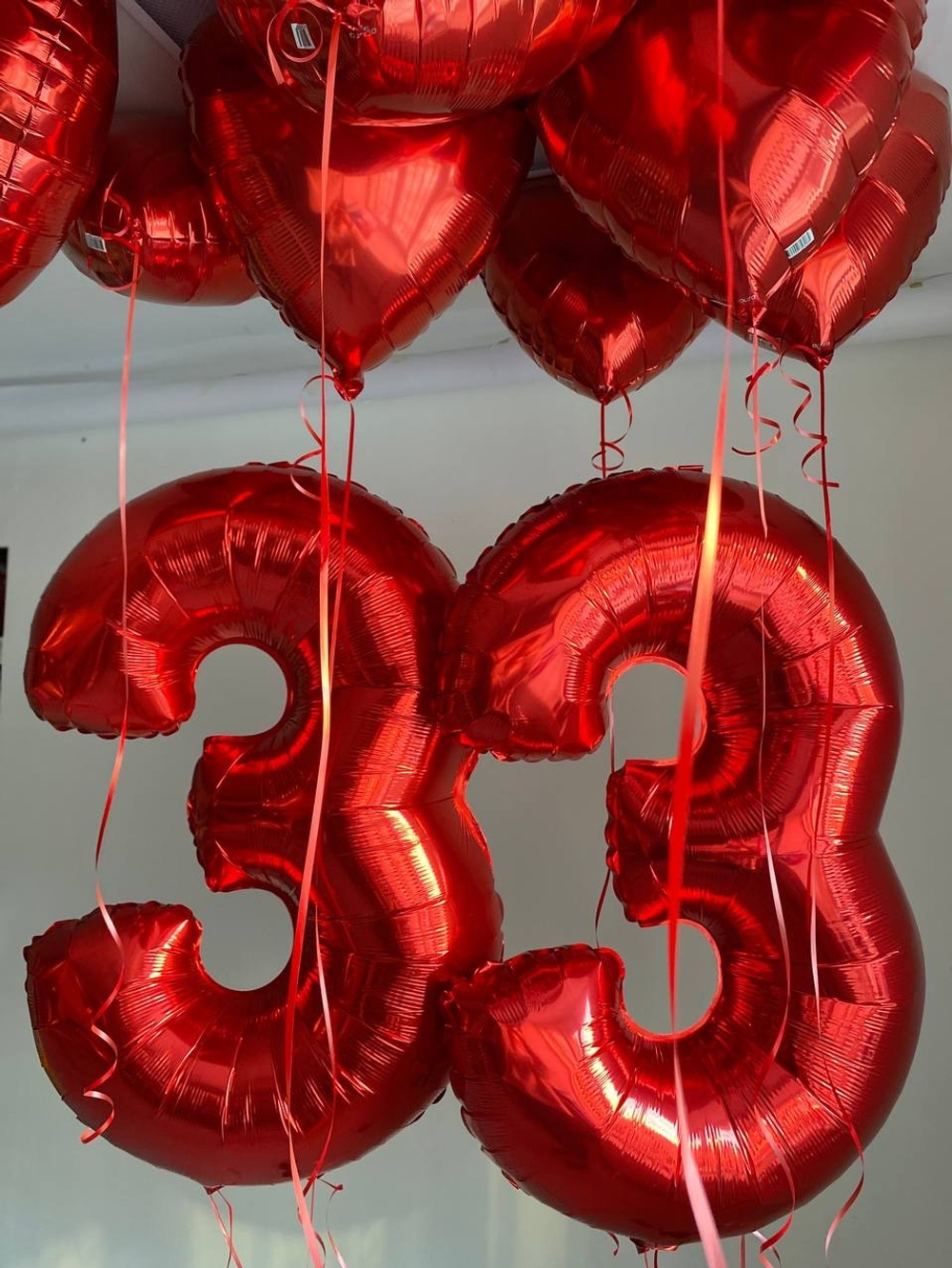 Красные воздушные шары цифры №2051
