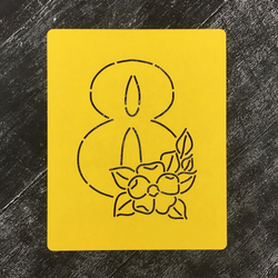 8-ка с цветами №2