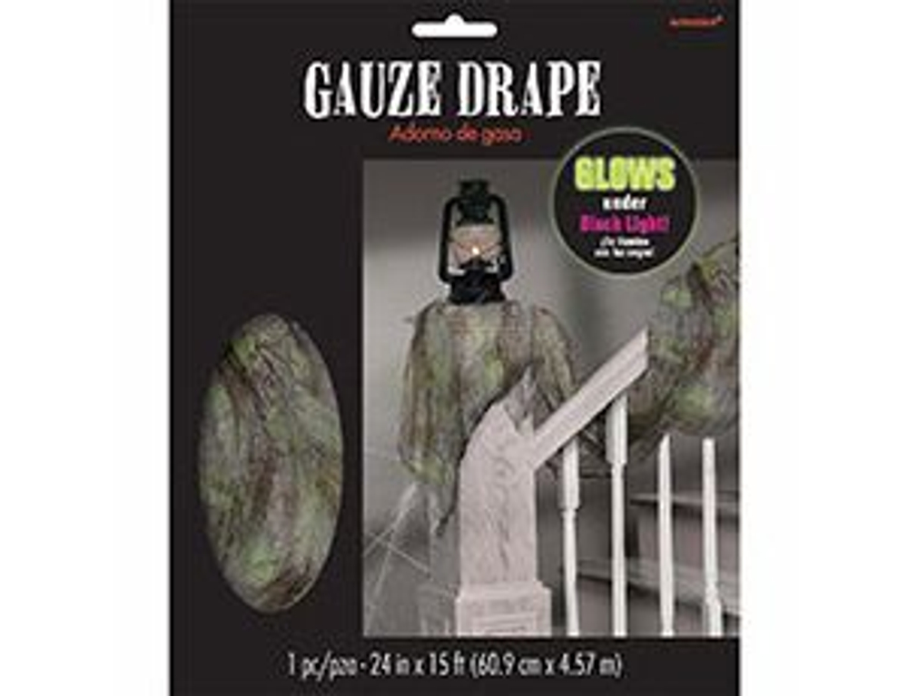 Драпировка Премиум Светящаяся сетка паутина Halloween 60х460см