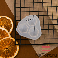 Силиконовый молд 3D «Алмазы» (2 штуки)