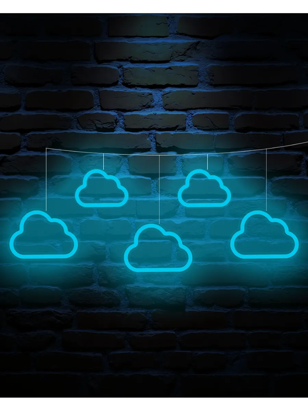 Светильник из неона гирлянда Облака
