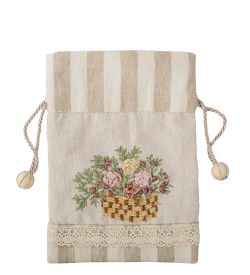 LK-22 Мешочек из льна «Садовые цветы»