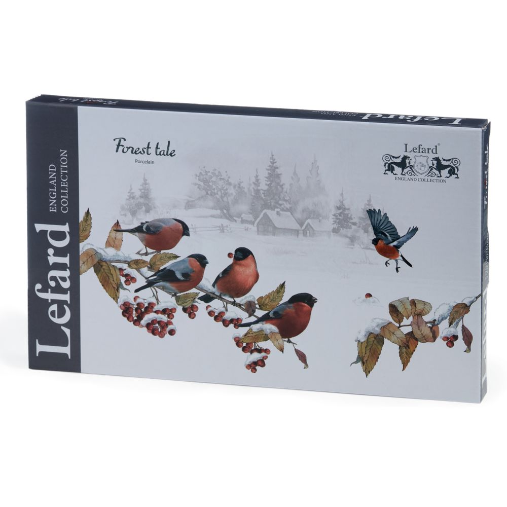 БЛЮДО LEFARD "ЛЕСНАЯ СКАЗКА" 35,5 СМ ПРЯМОУГ. СНЕГИРИ (КОР=12ШТ.)