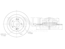 Диск тормозной задний UNIO BRD-20509