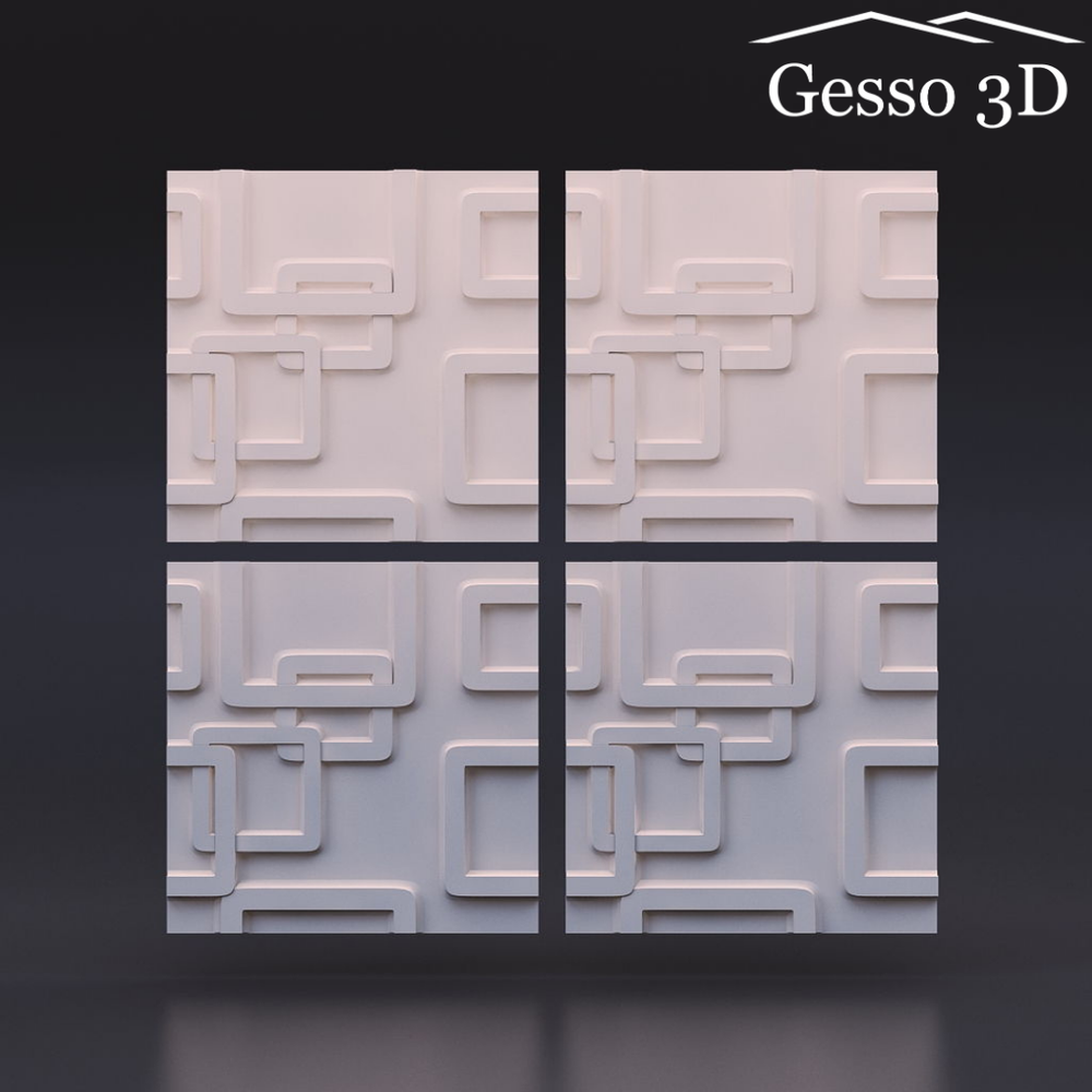 Гипсовая 3D панель Окна