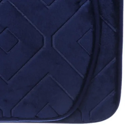 Набор для ванной и туалета 3 пр. «Rut» ( 2 коврика 50*80+50*40, 1 чехол на крышку унитаза)синий