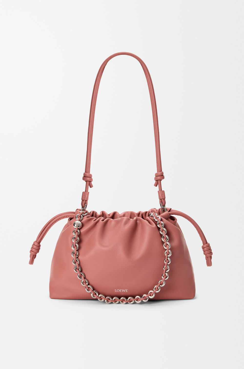 Loewe Сумка Flamenco среднего размера из мягкой кожи ягненка наппа, красноватый