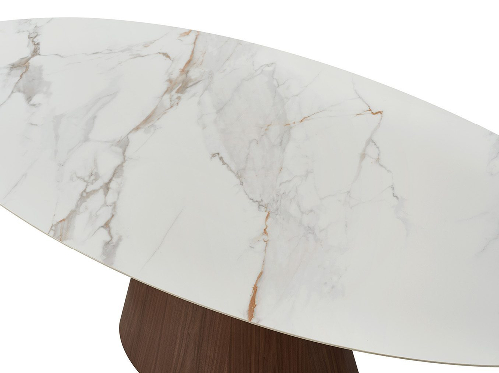 Стол DT2483 (230) глянцевая керамика CARRARA