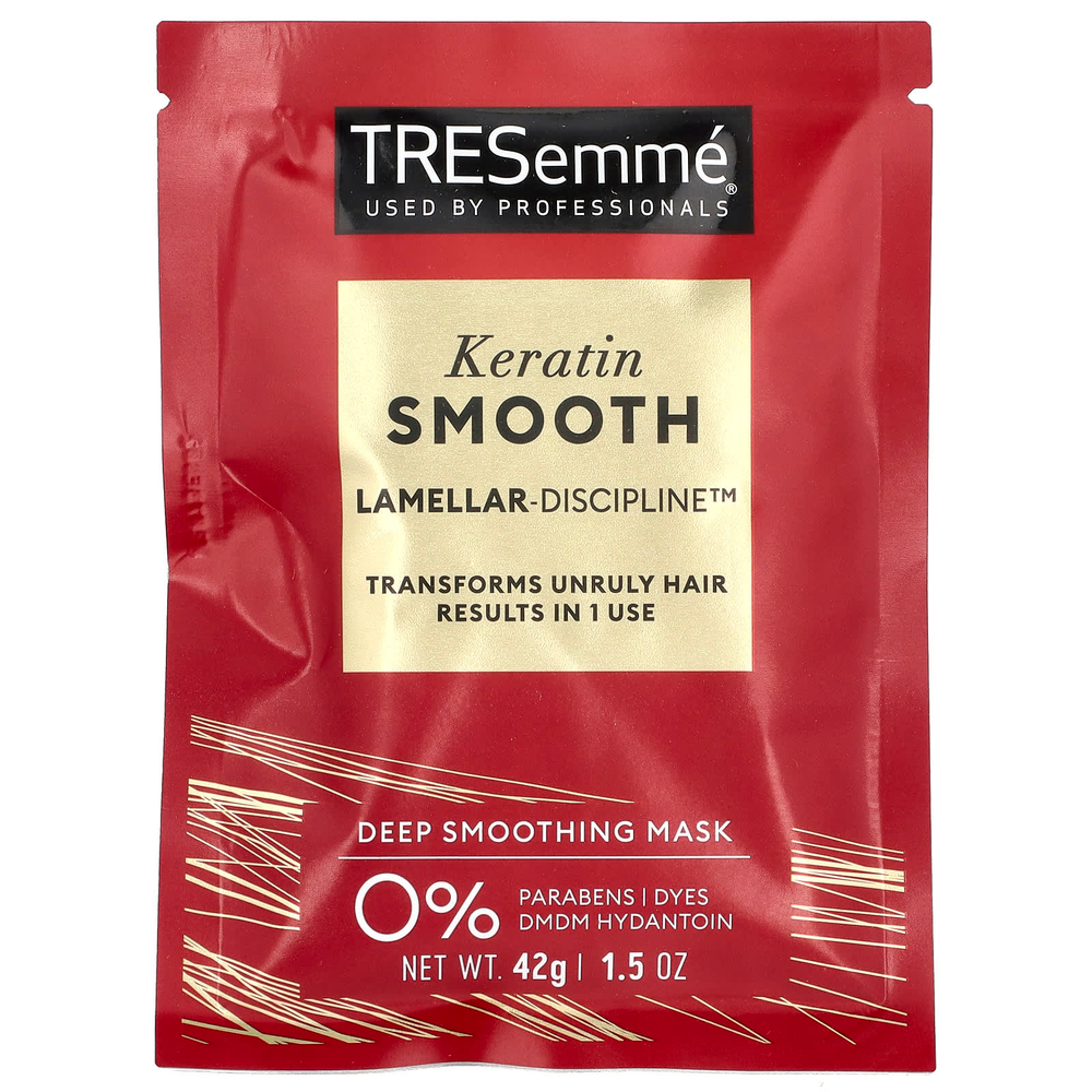 TRESemmé, Keratin Smooth, маска для глубокого разглаживания с кератином, 42 г (1,5 унции)