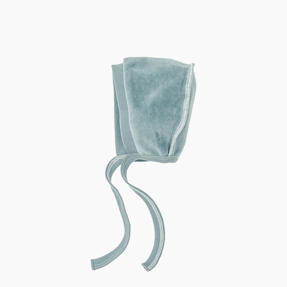 Велюровый чепчик Mjölk Baby Blue