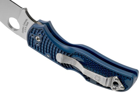 Нож складной Spyderco Native 5 Cobalt Blue FRN CPM-SPY27 41PCBL5 c клинком из стали CPM-SPY27, рукоять FRN
