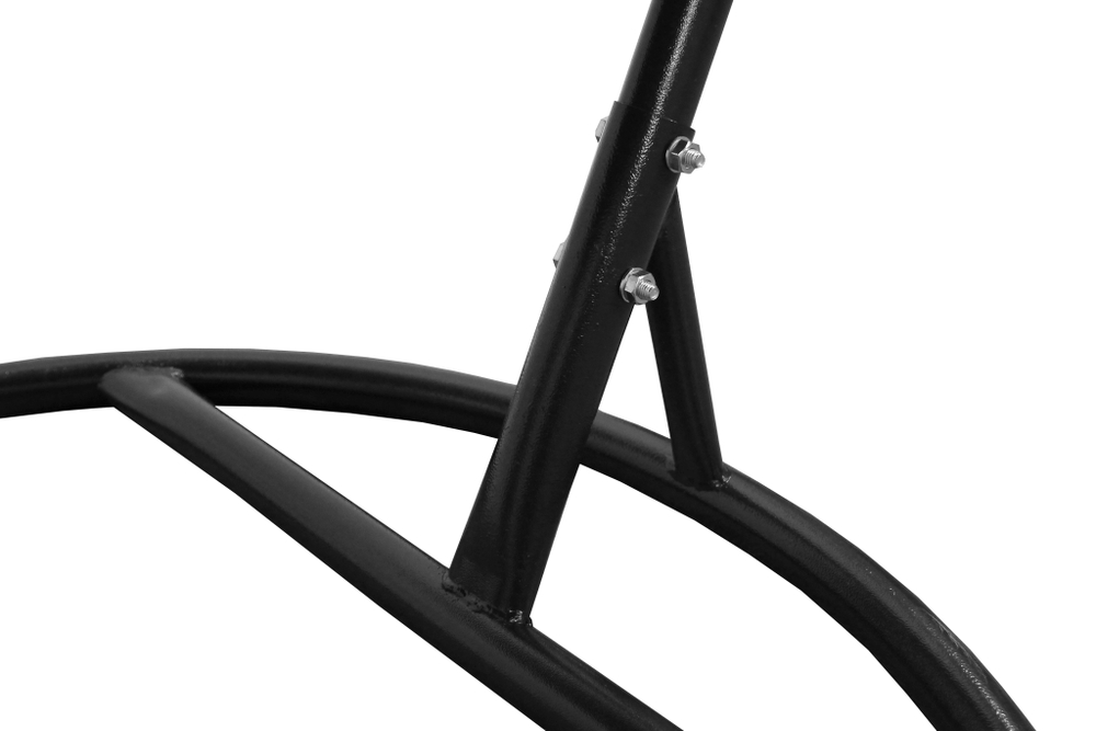 Кресло подвесное Элис арт.CN14625 (стойка+осн.черн.,корзн.серая.,подуш.сер. 3уп.(М))