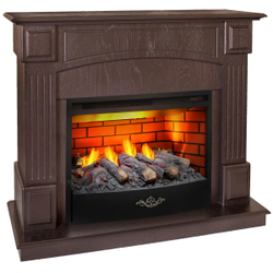 Электрокамин RealFlame Carolina 24/25,5 DN темный орех с очагом 3D Firestar 25,5