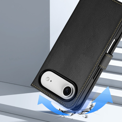 Чехол кошелек с MagSafe из кожи для iPhone Air, серия Lawa от Dux Ducis