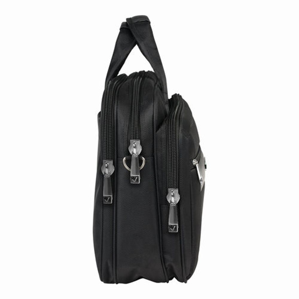 Сумка деловая BRAUBERG с отделением для ноутбука 15,6", "Quantum", 2 отделения, черная, 41х31х15 см, 240508