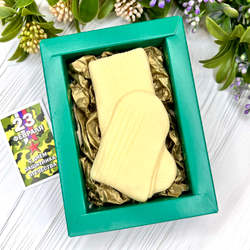 Шоколадный подарок "Носки белые"