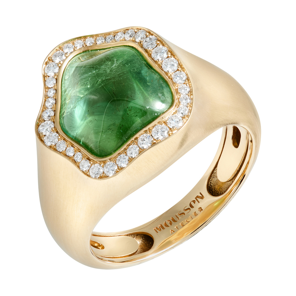 Кольцо с Турмалином и Бриллиантами, R0030-91/1