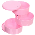 Органайзер для хранения «МАРЦИПАН», цвет пудровый, три отделения, 10.5*13см (упаковка коробка)